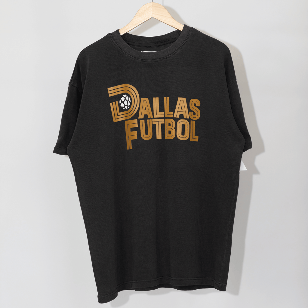 Vintage Black- Dallas Futbol Tee