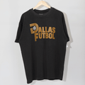Vintage Black- Dallas Futbol Tee
